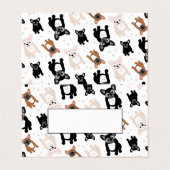 Cute Frenchies French Bulldog Table Place setting Visitekaartje (Buitenkant ongevouwen)