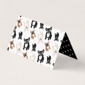 Cute Frenchies French Bulldog Table Place setting Visitekaartje (Achterkant)