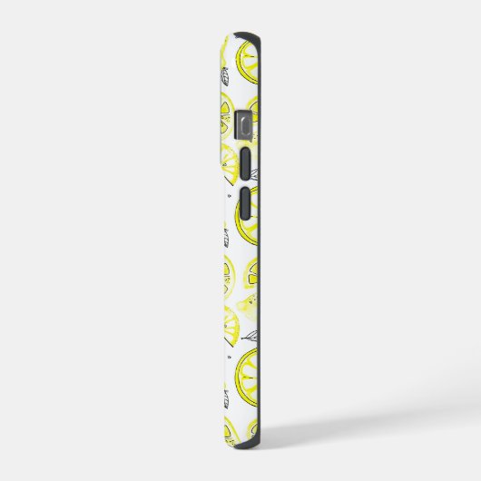 Cute Fresh Lemon Citrus Doodle Yellow Best Sister iPhone Hoesje (Linkerkant)