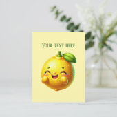 Cute fresh lemon customizable  briefkaart (Staand voorkant)