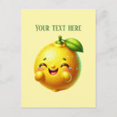 Cute fresh lemon customizable  briefkaart (Voorkant)