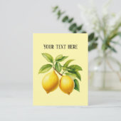 Cute fresh lemon customizable  briefkaart (Staand voorkant)