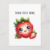 Cute fresh strawberry customizable vendors briefkaart (Voorkant)