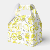 Cute Fresh Summer Lemon Citrus Doodle Yellow Bedankdoosjes (Voorkant Zijde)