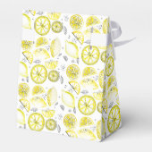 Cute Fresh Summer Lemon Citrus Doodle Yellow Bedankdoosjes (Achterkant)