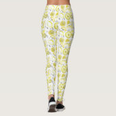 Cute Fresh Summer Lemon Citrus Doodle Yellow Leggings (Achterkant)