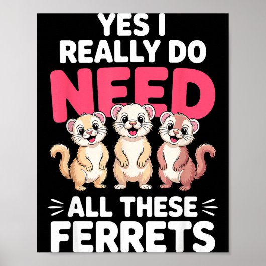 Cute Fret ontwerp voor mannen vrouwen kinderen die Poster (Voorkant)