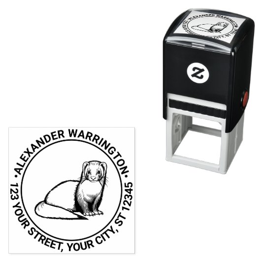 Cute Fretnaam Retouradres Zelfinktende Stempel (In situ)