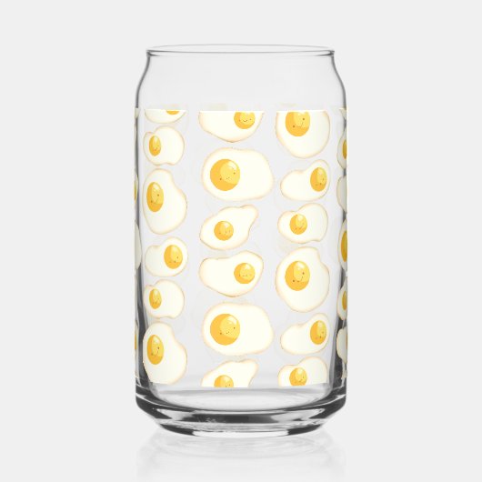 Cute Fried eggs Blikvorm Glas (Achterkant)