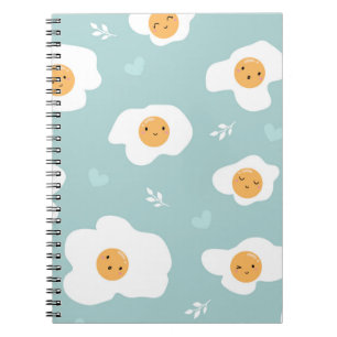 Cute Fried Eggs Spiral notebook Notitieboek