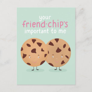 Cute Friend-Chip koekjes design Briefkaart