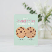 Cute Friend-Chip koekjes design Briefkaart (Staand voorkant)