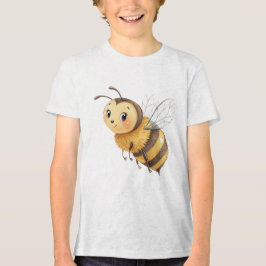 Cute Friendly Bumblebee Illustration Tri-Blend Shirt