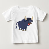 Cute Friendly Cartoon Bull Baby T-Shirt (Voorkant)