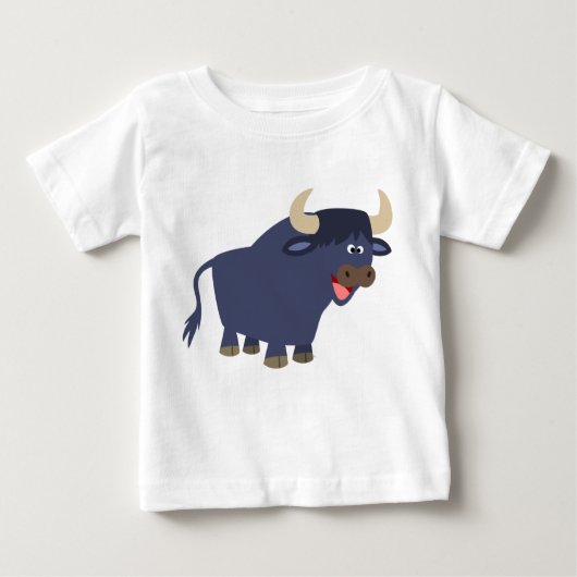 Cute Friendly Cartoon Bull Baby T-Shirt (Voorkant)