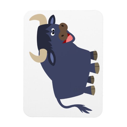 Cute Friendly Cartoon Bull Flexible Magnet Magneet (Verticaal)