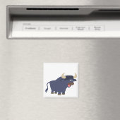 Cute Friendly Cartoon Bull Magnet (Insitu (Vaatwasser))