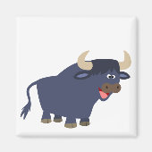 Cute Friendly Cartoon Bull Magnet (Voorkant)