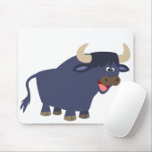 Cute Friendly Cartoon Bull Mousepad Muismat (Met muis)