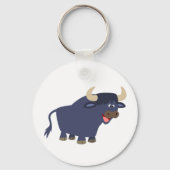 Cute Friendly Cartoon Bull Sleutelhanger (Voorkant)