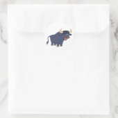 Cute Friendly Cartoon Bull Sticker (Tas)