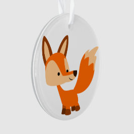 Cute Friendly Cartoon Fox Acrylornament Ornament