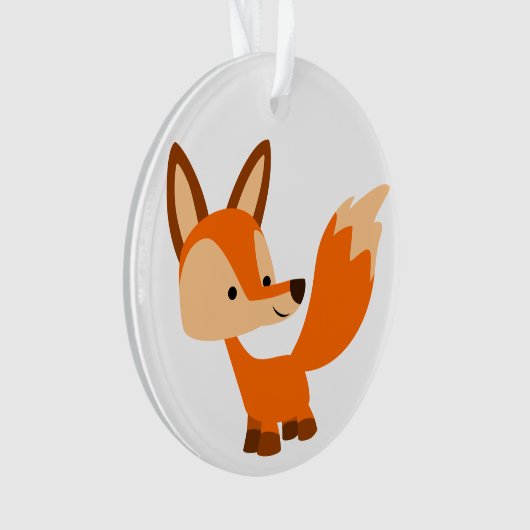 Cute Friendly Cartoon Fox Acrylornament Ornament (voorkant)