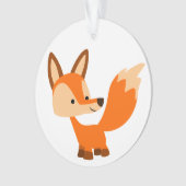 Cute Friendly Cartoon Fox Acrylornament Ornament (voorkant)