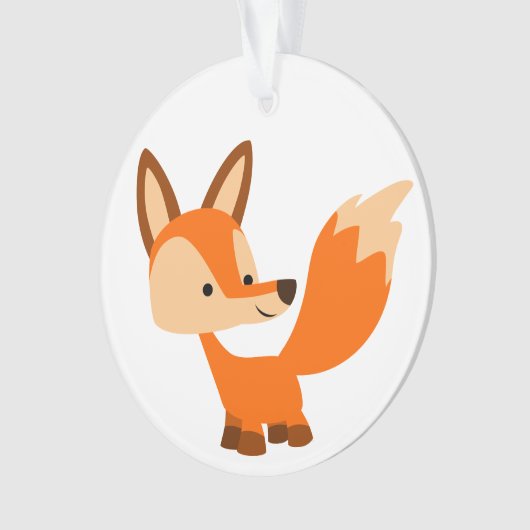 Cute Friendly Cartoon Fox Acrylornament Ornament (voorkant)