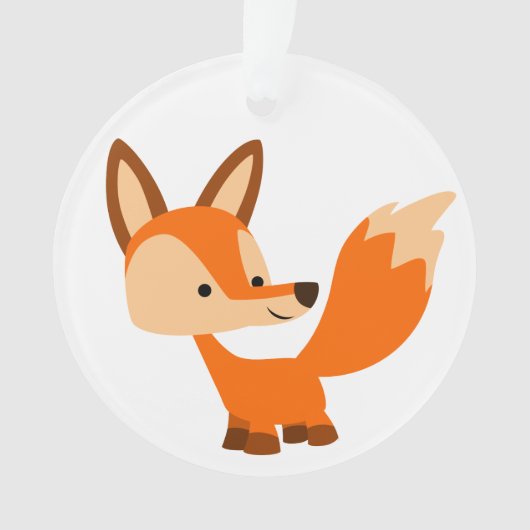 Cute Friendly Cartoon Fox Acrylornament Ornament (voorkant)