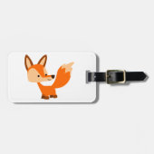 Cute Friendly Cartoon Fox Bagagelabel (Voorkant horizontaal)