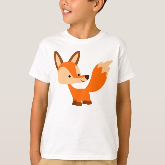 Cute Friendly Cartoon Fox Children T-Shirt (Voorkant)