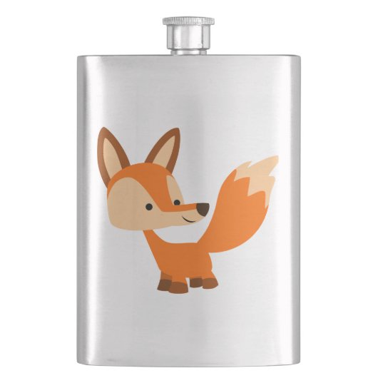 Cute Friendly Cartoon Fox Classic Flask Flacon (Voorkant)