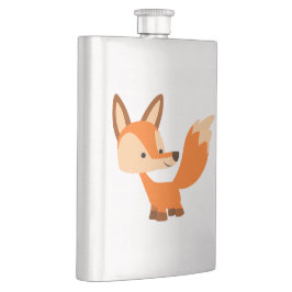 Cute Friendly Cartoon Fox Classic Flask Flacon