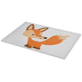 Cute Friendly Cartoon Fox Cutting Board Snijplank