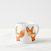 Cute Friendly Cartoon Fox Espresso Mok (Voorkant rechts)
