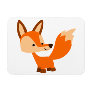 Cute Friendly Cartoon Fox Flexible Magnet Magneet