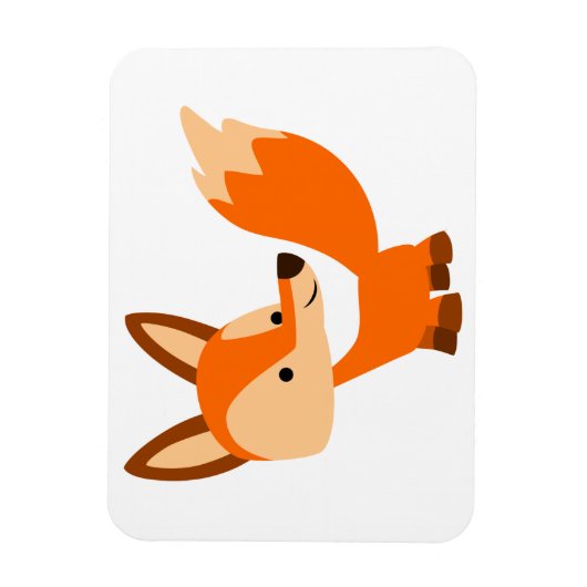 Cute Friendly Cartoon Fox Flexible Magnet Magneet (Verticaal)