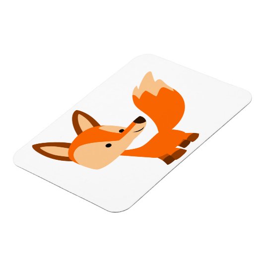 Cute Friendly Cartoon Fox Flexible Magnet Magneet (Linkerzijde)