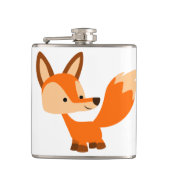 Cute Friendly Cartoon Fox Hip Flask Heupfles (Voorkant)