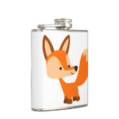 Cute Friendly Cartoon Fox Hip Flask Heupfles (Rechts)