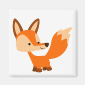 Cute Friendly Cartoon Fox Magnet (Voorkant)