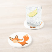 Cute Friendly Cartoon Fox Onderzetter (Zijkant)