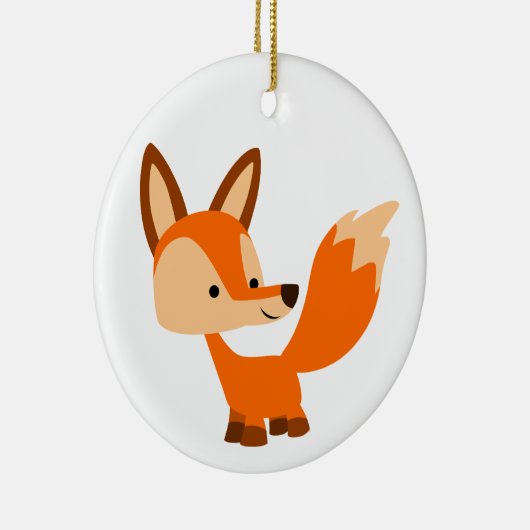 Cute Friendly Cartoon Fox Ornament (Rechts)