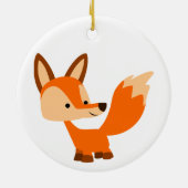 Cute Friendly Cartoon Fox Ornament (Achterkant)