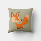 Cute Friendly Cartoon Fox Pillow Kussen (Achterkant)
