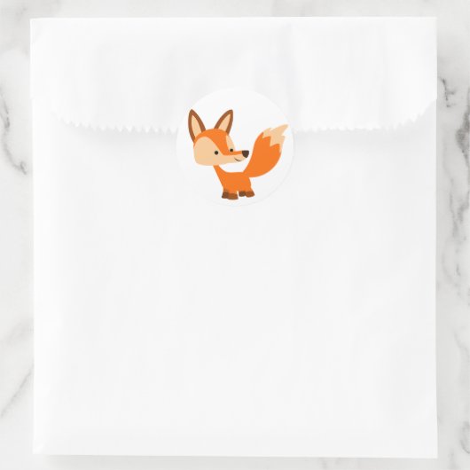 Cute Friendly Cartoon Fox Sticker (Tas)