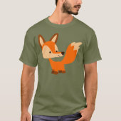 Cute Friendly Cartoon Fox T-Shirt (Voorkant)