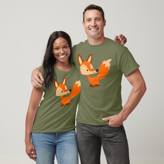 Cute Friendly Cartoon Fox T-Shirt (Unisex)