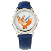 Cute Friendly Cartoon Fox Watch